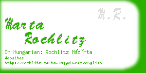 marta rochlitz business card
